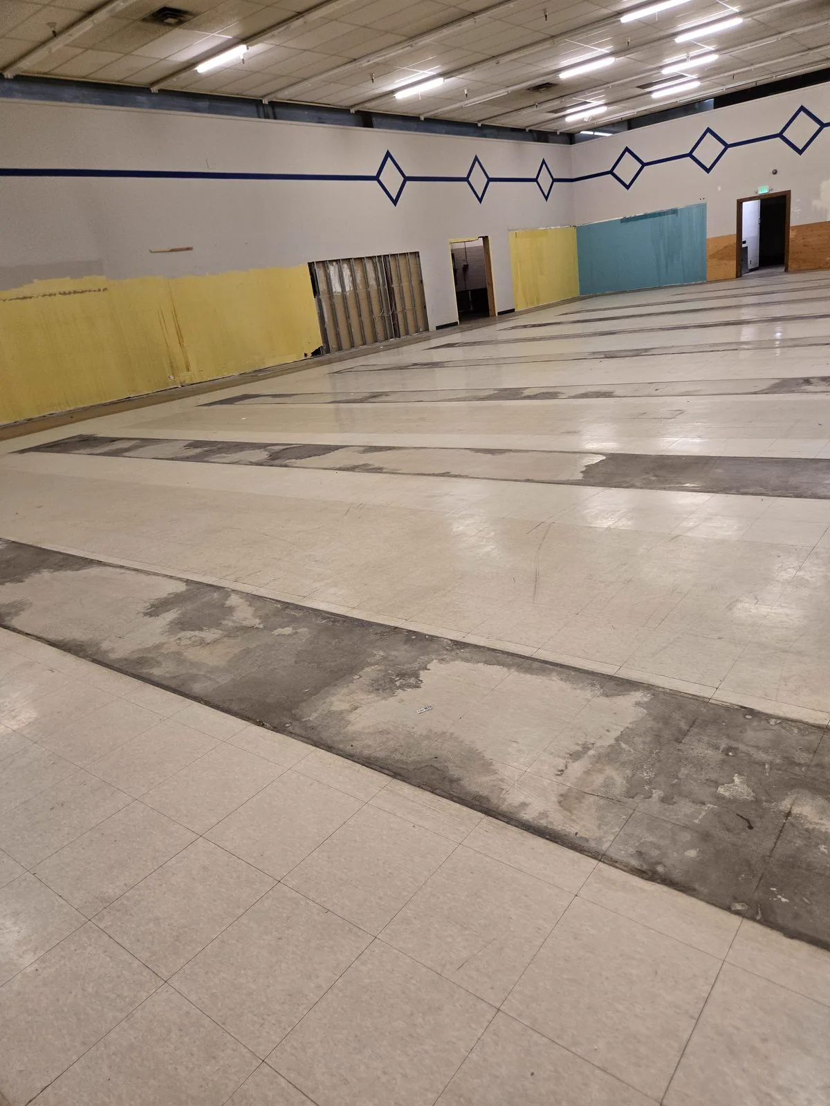 Cleared and decontaminated interior after remediation
