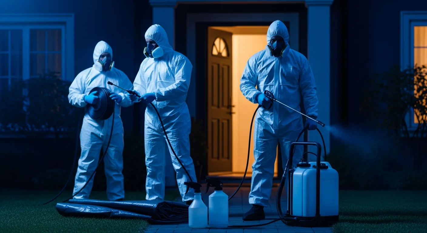 Remediation Pros crew in full PPE preparing equipment on site